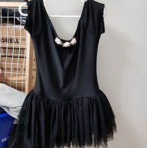 Black dance leotard